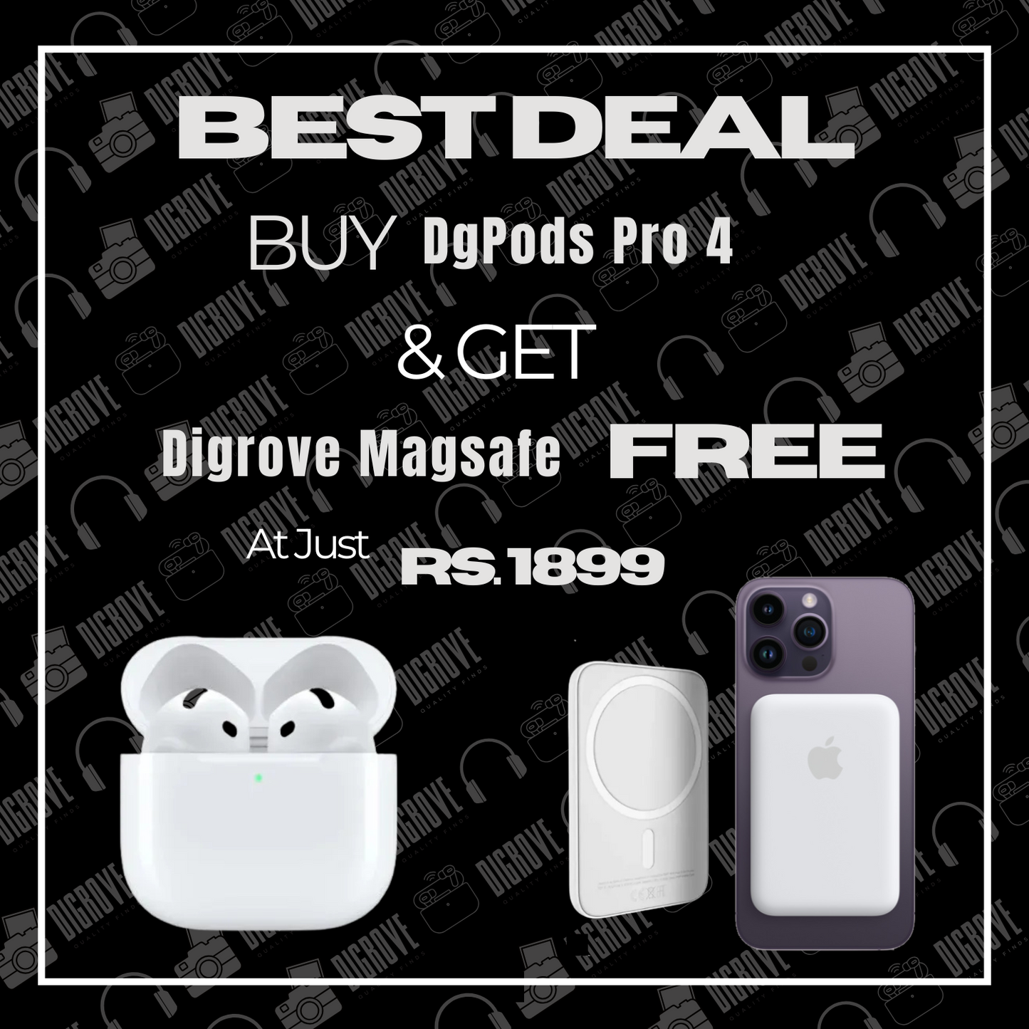 DG Pods Pro 4 Gen ANC (Type-C) + FREE 10000mAh MagSafe Powerbank