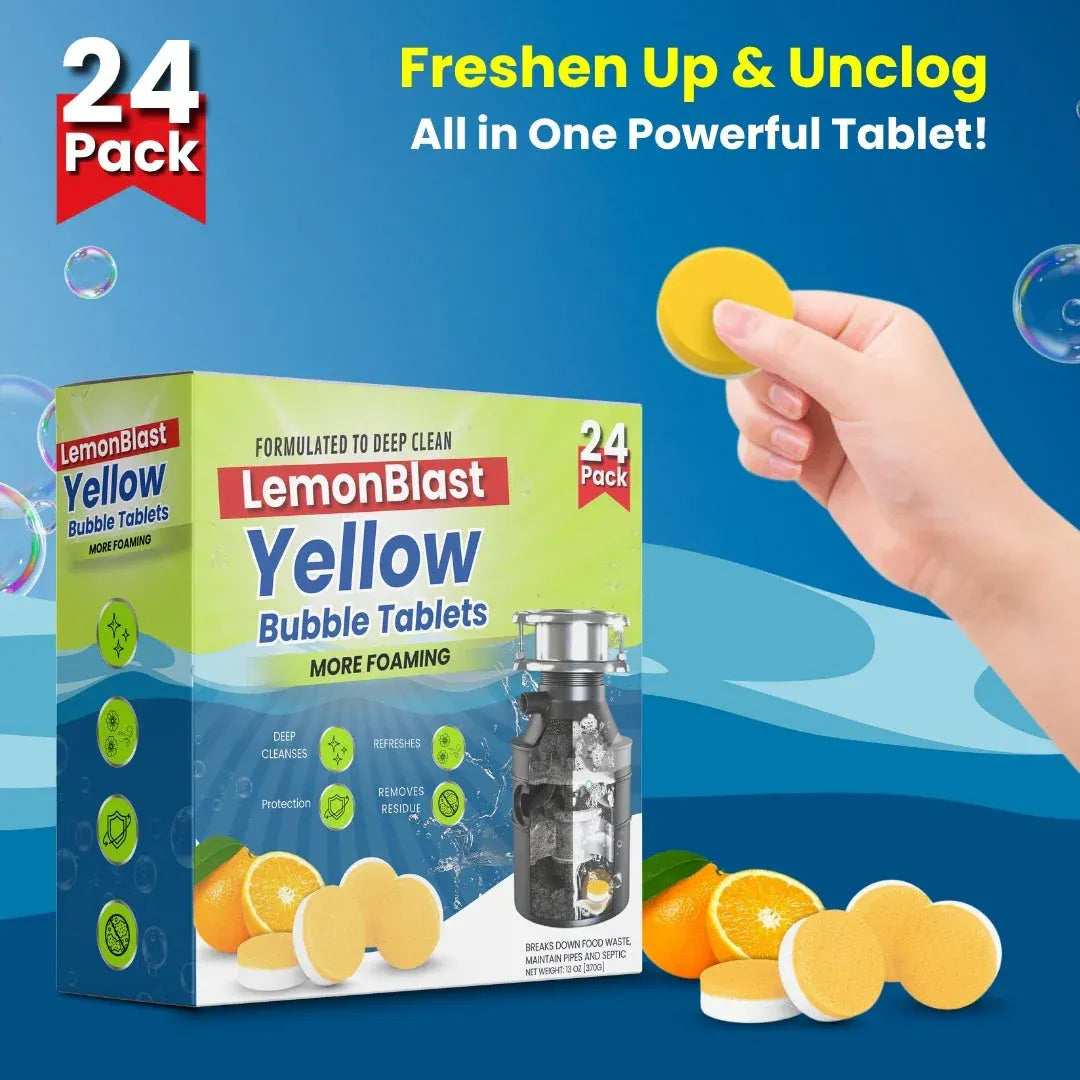 LemonBlast Cleaning Tablets – Freshness + Unclogging in One Tablet! 🍋